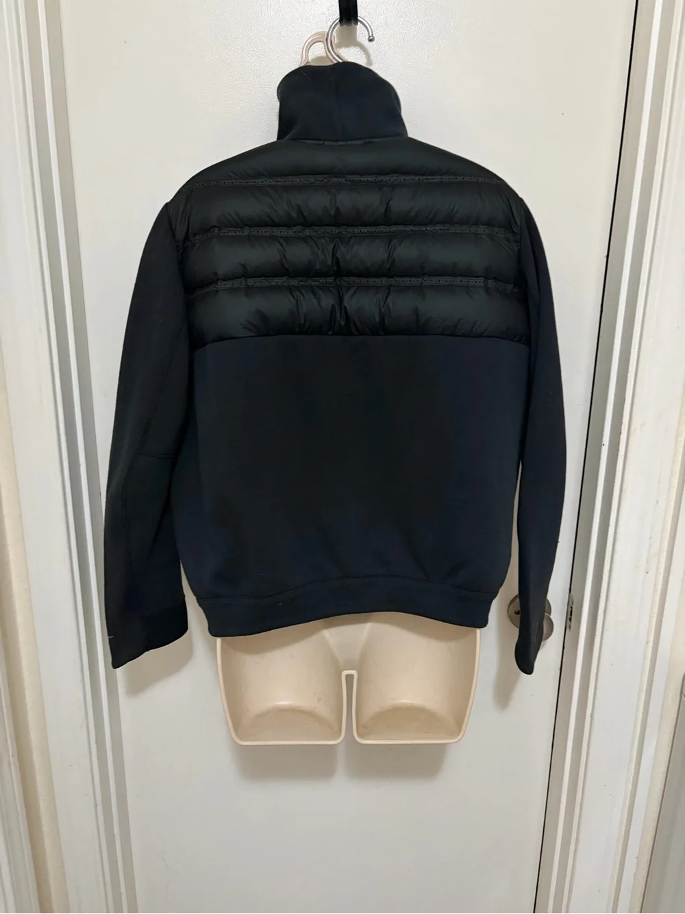 Nike Black Quilted Puffer Jacket with High Collar